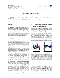 Rigid Nutations of Mars