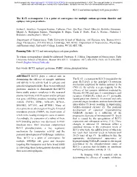 The K-Cl Co-Transporter 2 Is a Point of Convergence for Multiple Autism Spectrum Disorder and Epilepsy Risk Gene Products