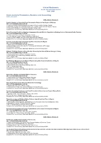 List of Reviewers 2020