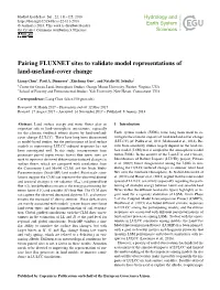 Pairing FLUXNET Sites to Validate Model Representations of Land-Use/Land-Cover Change