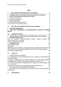 The Protection of Life in Guatemala 1 INDEX I
