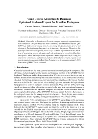 Using Genetic Algorithms to Design an Optimized Keyboard Layout for Brazilian Portuguese