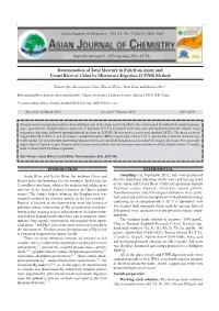 Determination of Total Mercury in Fish from Amur and Ussuri River of China by Microwave Digestion-ICP/MS Method