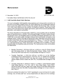 I-345 Feasibility Study Public Meetings