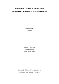 Impacts of Computer Technology by Mapuche Students in Chilean Schools