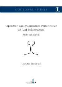 Operation and Maintenance Performance of Rail Infrastructure