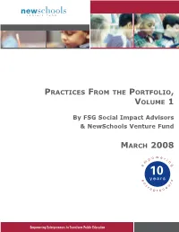 Practices from the Portfolio, Volume 1
