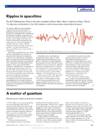 Ripples in Spacetime