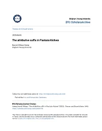 The Attributive Suffix in Pastaza Kichwa