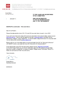 2018-07-11 and for Information to the Iso Member Bodies and to the Tmb Members