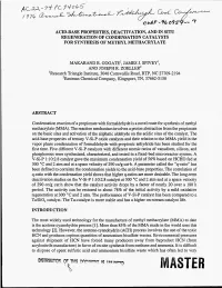 Acid-Base Properties, Deactivation, and in Situ Regeneration of Condensation Catalysts for Synthesis of Methyl Methacrylate