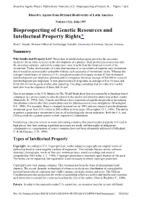 Bioprospecting of Genetic Resources and Intellectual Property Rights*