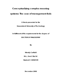 Conceptualizing Complex Meaning Systems: the Case of Management Fads
