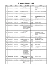 E-Register: October, 2019