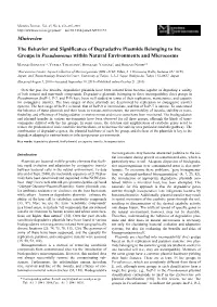 Minireview the Behavior and Significance of Degradative