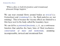 Potential Flow Theory