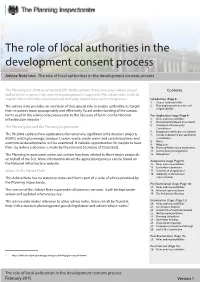 The Role of Local Authorities in the Development Consent Process