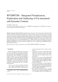 WYSIWYM – Integrated Visualization, Exploration and Authoring of Un-Structured and Semantic Content