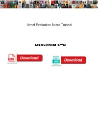 Atmel Evaluation Board Tutorial