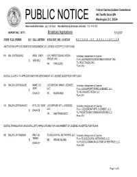 Broadcast Applications 5/1/2017