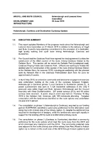 Helensburgh, Cardross and Dumbarton Cycleway Update Pdf 577 Kb