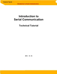 Introduction to Serial Communication
