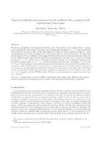 Numerical Methods and Comparison for the Nonlinear Dirac Equation in the Nonrelativistic Limit Regime