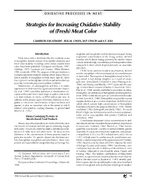 Strategies for Increasing Oxidative Stability of (Fresh) Meat Color