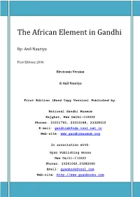The African Element in Gandhi