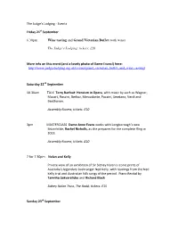 The Judge's Lodging - Events