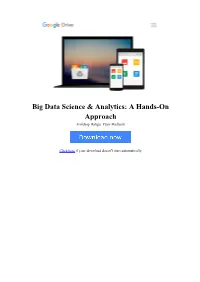 [XIAY]⋙ Big Data Science & Analytics: a Hands-On Approach By