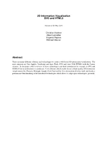 2D Information Visualization SVG and HTML5