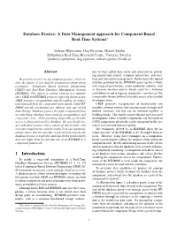 Database Proxies: a Data Management Approach for Component-Based Real-Time Systems∗