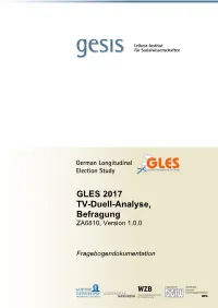 GLES 2017 TV-Duell-Analyse, Befragung ZA6810, Version 1.0.0