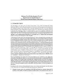 Belmont Park Redevelopment Project Final Scope for Preparation of a Draft Environmental Impact Statement