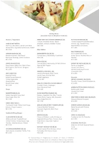Day Menu (Available from 11.00 Pm to 11.00 Am)