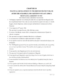 History Chp 18 Political Development in British Protectorate After