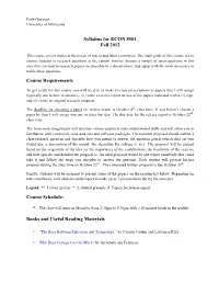 Syllabus for ECON 8501 Fall 2012 Course Requirements Course