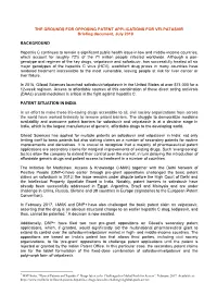The Grounds for Opposing Patent Applications on Sofosbuvir