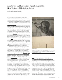 Mechanics and Expression: Franz Roh and the New Vision — a Historical Sketch