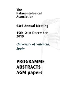 PROGRAMME ABSTRACTS AGM Papers