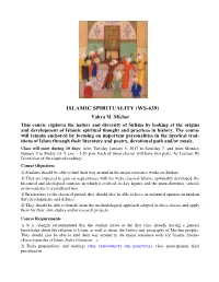 Sufism Syllabus 161003