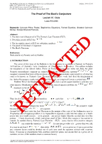 The Proof of the Beal's Conjecture