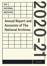 Annual Report and Accounts of the National Archives 2020-21
