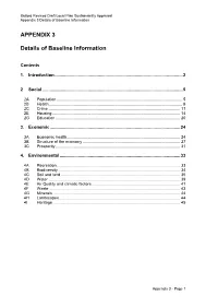 Appendix 3 Details of Baseline Information