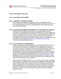 Building Design Standards Division 00 Processing the Work Published January 1, 2006; Revised January 29June 30, 2021