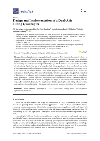 Design and Implementation of a Dual-Axis Tilting Quadcopter