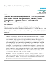 General Rate Equation for Maximal Entropy Generation in a Maximum-Entropy Landscape with Time-Dependent Constraints