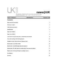 News@UK the Newsletter of UKUUG, the UK’S Unix and Open Systems Users Group Published Electronically At