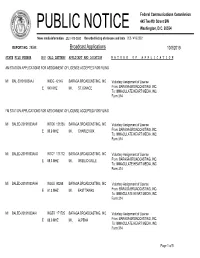 Broadcast Applications 10/8/2019